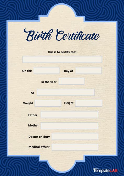 27 Birth Certificate Templates Word Ppt Pdf Templatelab