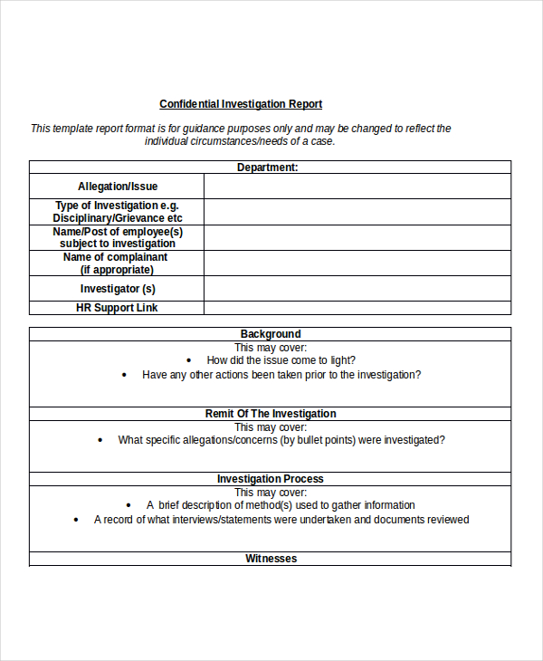 28 Investigation Report Templates Docs Apple Pages Pdf Ms Word