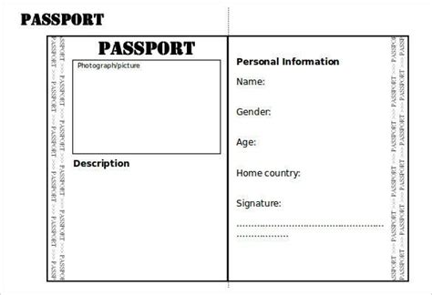 29 Passport Templates For Students Word Excel Smartcolorlib