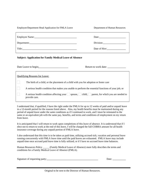 29 Printable Fmla Form Templates Fillable Samples In Pdf,, 54% Off