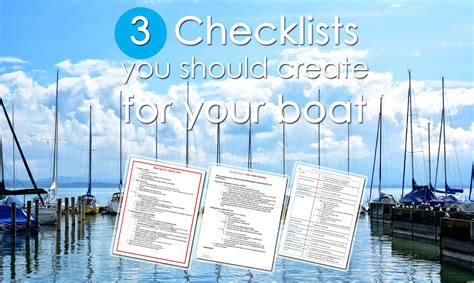 3 Checklists You Should Create For Your Boat My Boat Life