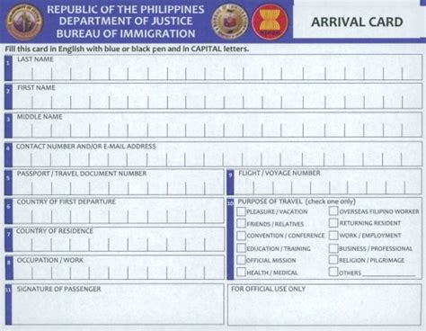 3 Forms To Enter The Philippines Immigration Customs And Quarantine