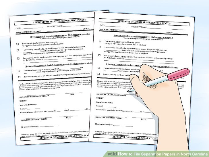 3 Ways To File Separation Papers In North Carolina Wikihow Legal