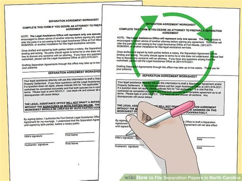 3 Ways To File Separation Papers In North Carolina Wikihow