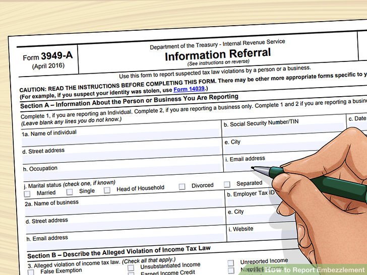 3 Ways To Report Embezzlement Wikihow