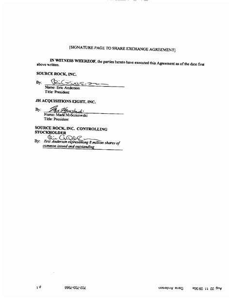 30 Contract Signature Page Example Example Document Template