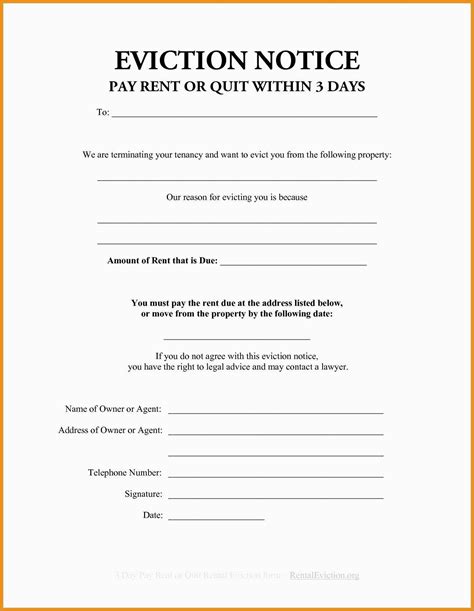 30 Day Eviction Notice Template Virginia