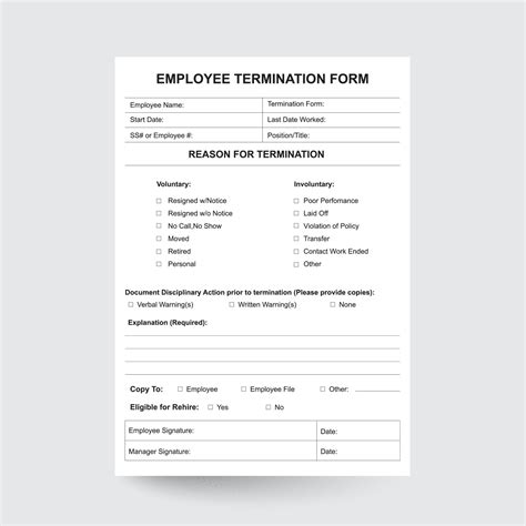 30 Free Employment Termination Forms In 2020 Word Template Templates