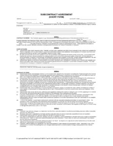 30 Free Subcontractor Agreement Templates Word Pdf