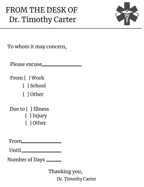 36 Free Doctor Note Templates For Work Or School Doctors Note Template Doctors Note Notes