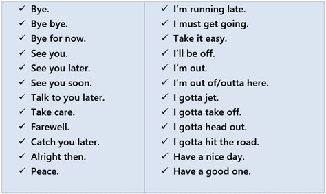 36 Ways To Say Goodbye In English English Study Page