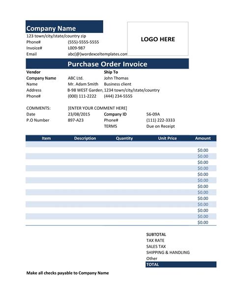 37 Free Purchase Order Templates In Word Excel