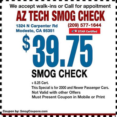 39 75 Smog Check Modesto Az Tech Smog Check Star Certified