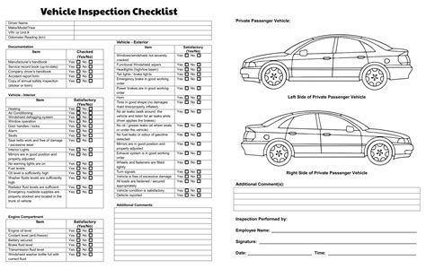 39 Best Vehicle Inspection Forms Lyft Uber Etc Templatelab