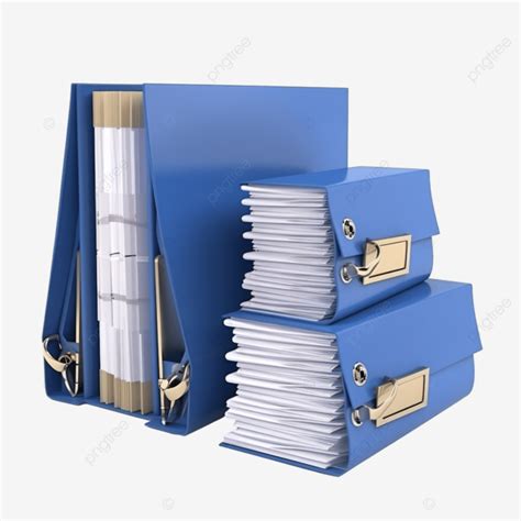 3D Paperwork Work File Document Files 3D Illustration Office Folder