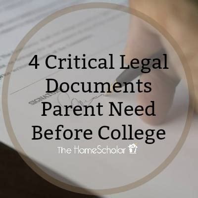 4 Critical Legal Documents Parent Need Before College Hs Blog