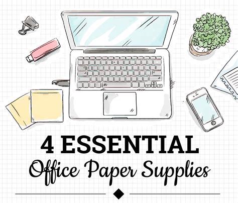 4 Essential Office Paper Supplies Infographic Fine Cardstock