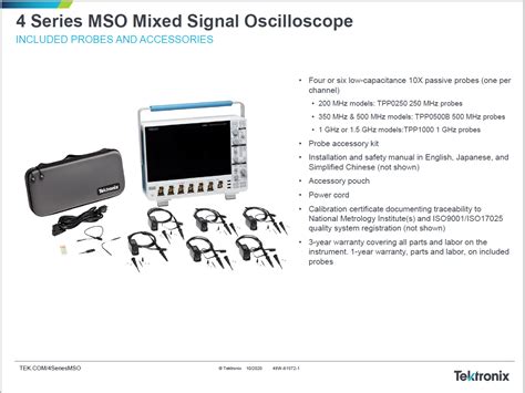 4 Series Mso Included Probes And Accessories Tektronix