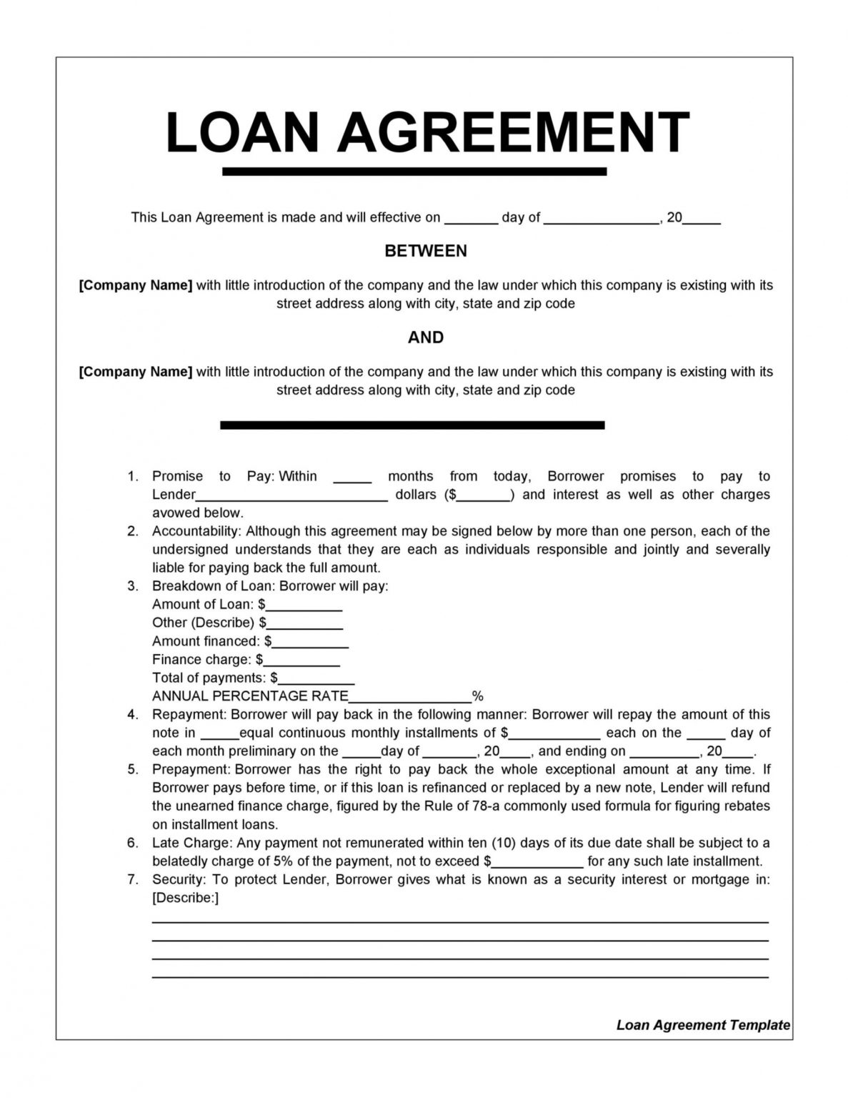 40 Free Loan Agreement Templates Word Pdf Artofit