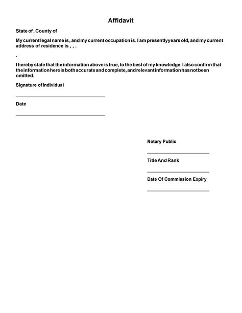 40 Free Notary Acknowledgement Amp Statement Templates Templatelab