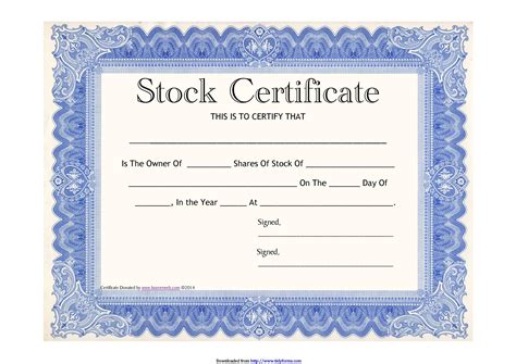 40 Free Stock Certificate Templates Word Pdf Template Lab