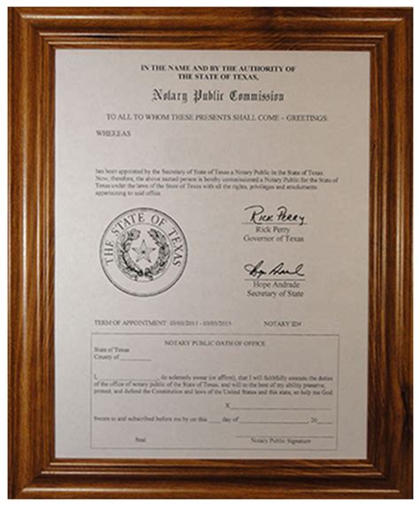 40% Off Texas Notary Certificate Frames - American Assoc. Of Notaries