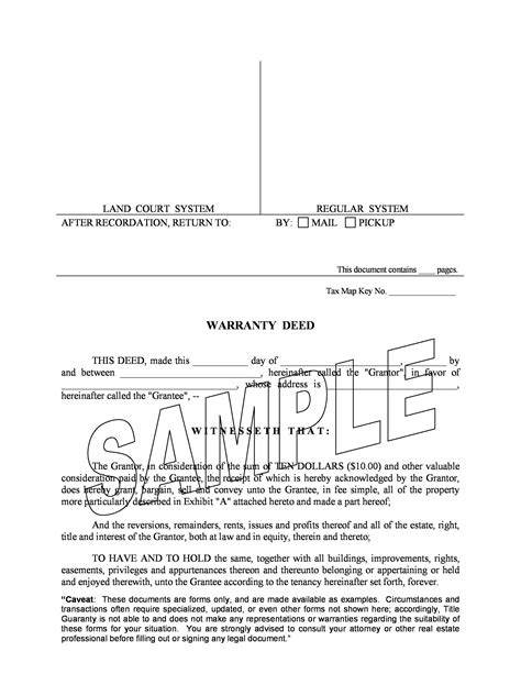 40 Warranty Deed Templates Amp Forms General Special Template Lab