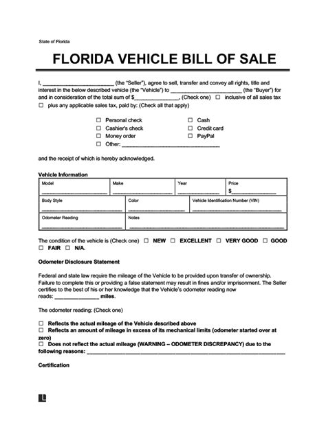 48 Florida Dmv Forms And Templates Free To Download In Pdf