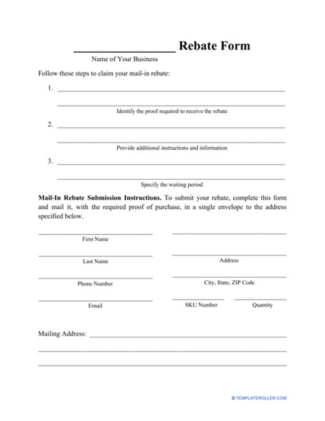 48 Rebate Forms And Templates Free To Download In Pdf