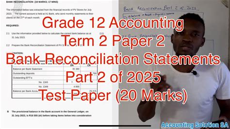 5 Bank Reconciliation Statement Youtube