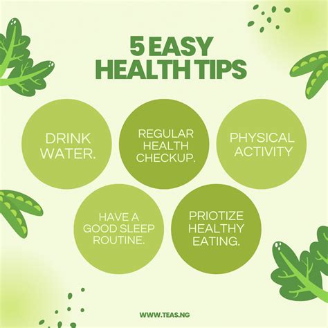 5 Easy Tips To Keep The Body Healthy Teas Ng