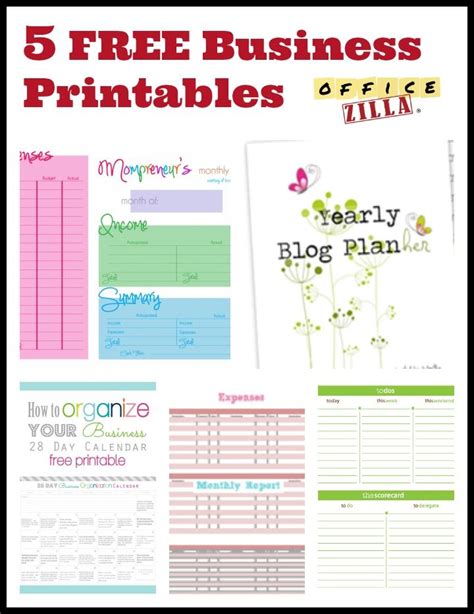 5 Free Small Business Forms The Officezilla Blog Free Business Printables Business Website