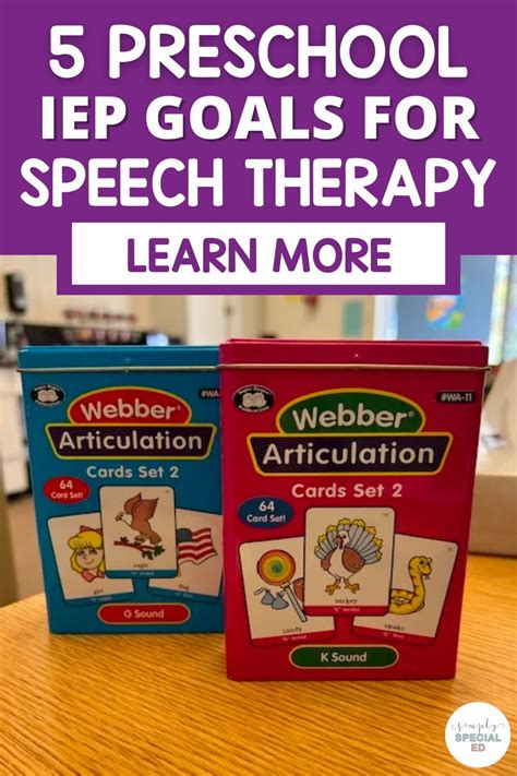 5 Iep Goals For Preschool Speech Therapy Simply Special Ed In 2022