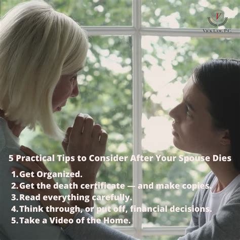 5 Practical Tips To Consider After Your Spouse Dies Vick Law P C