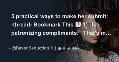 5 Practical Ways To Make Her Submit Thread Bookmark This