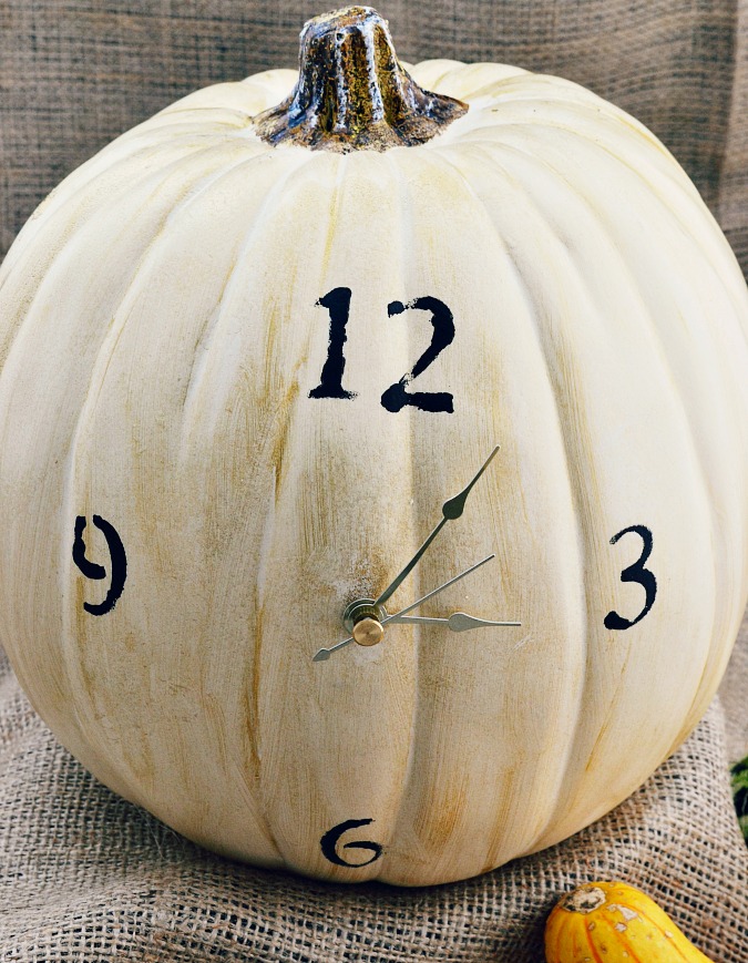 5 Pumpkins 5 Ways Diy Pumpkin Clock At The Picket Fence