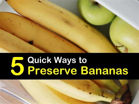 5 Quick Ways To Preserve Bananas