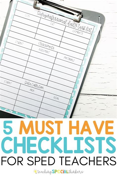 5 Special Education Checklists That Help You Stay Organized With