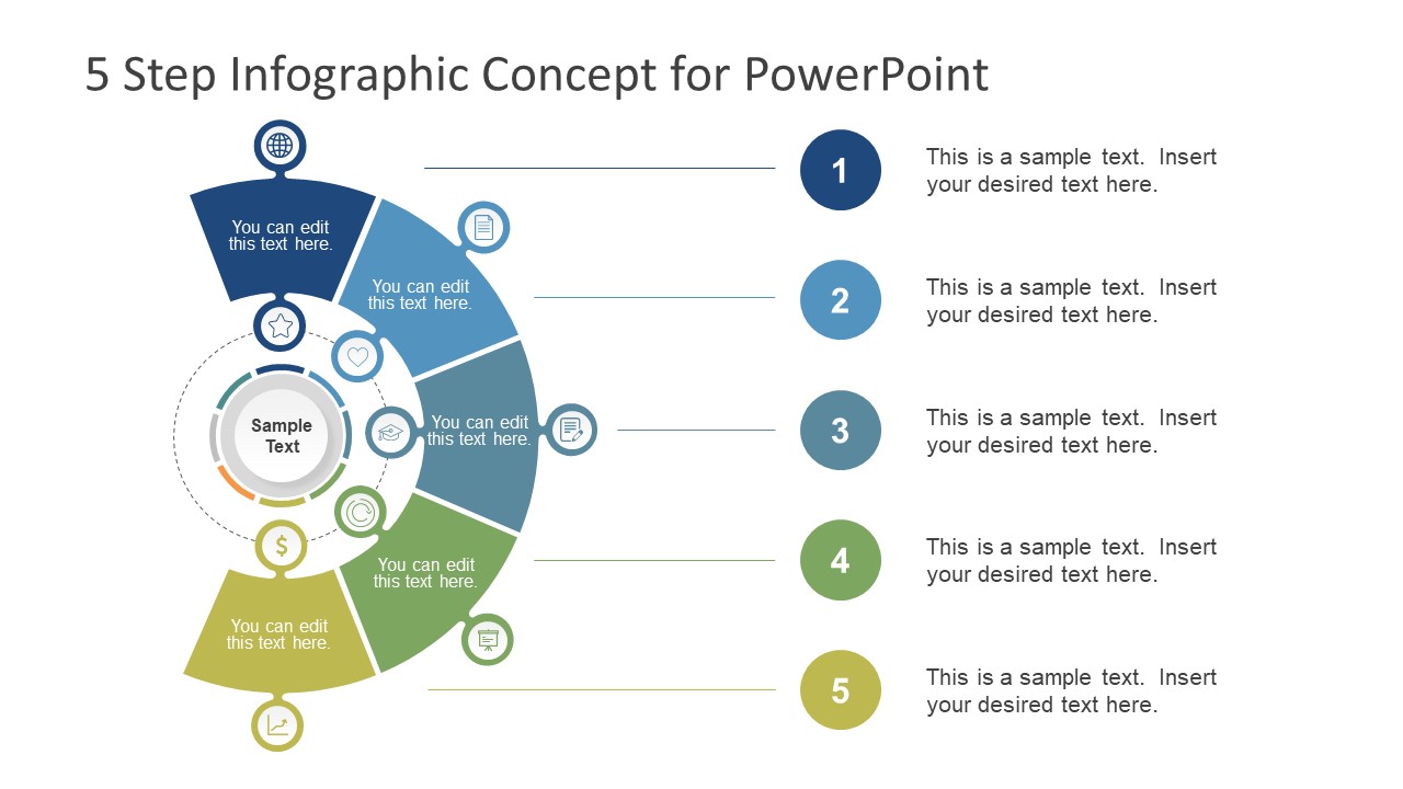 5 Step Infographic Powerpoint And Google Slides Template Ppt Slides