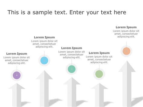 5 Steps Arrow Growth Drivers 1 Powerpoint Template Slideuplift