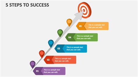 5 Steps To Success Powerpoint Template Ppt Slides