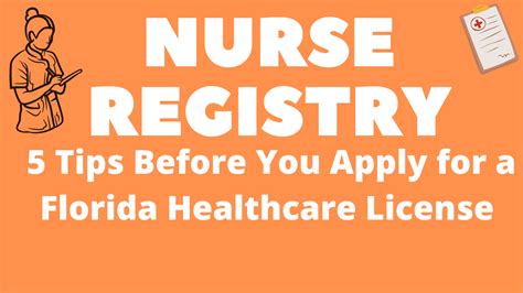 5 Tips Before You Start Applying For A Nurse Registry In Florida