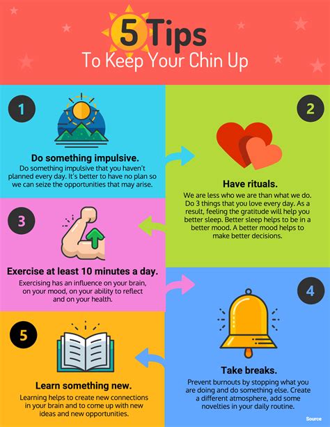 5 Tips To Keep Your Chin Up Infographic Template Venngage