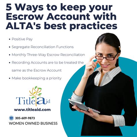 5 Tips To Keep Your Escrow Account Under Alta S Best Practices