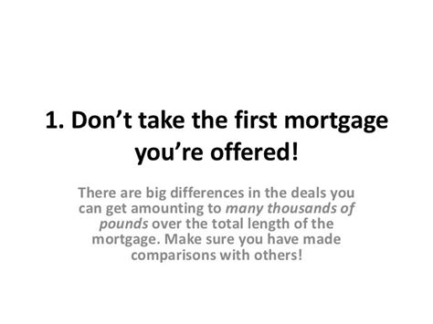 5 Top Mortgage Tips