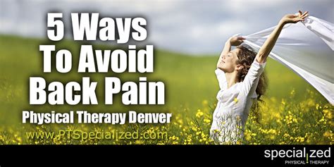 5 Ways To Avoid Back Pain Physical Therapy Denver Specialized Physical Therapy