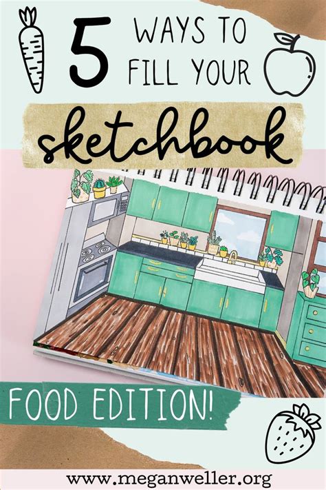 5 Ways To Fill Your Sketchbook Food Edition Easy Drawing Ideas For