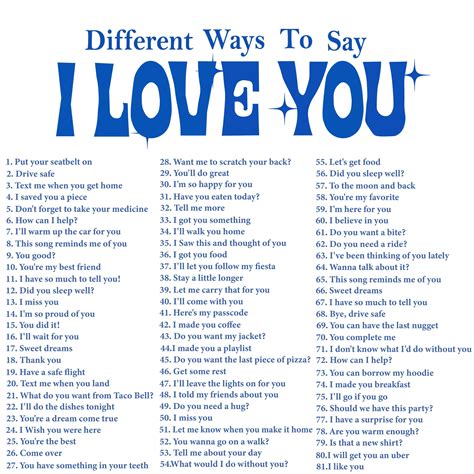 5 Ways To Say I Love You