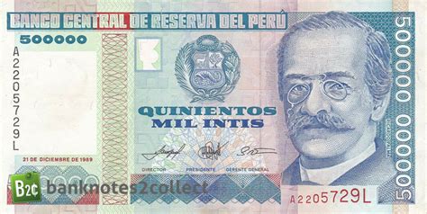 50 000 Peruvian Intis Banknote Exchange Yours For Cash Today