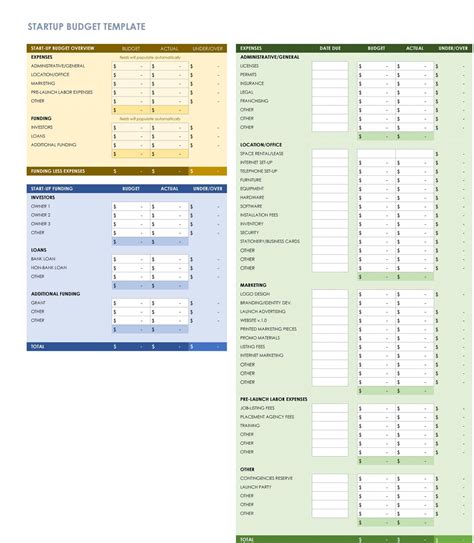 50 Best Startup Budget Templates Free Download Templatelab